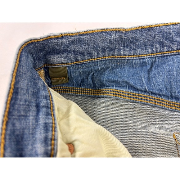 Purple Brand P002 - Worn Mid Indigo Destroy size 32